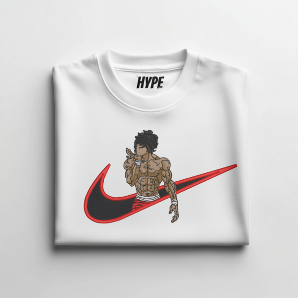 BAKI HANMA EMBROIDERED T-SHIRT