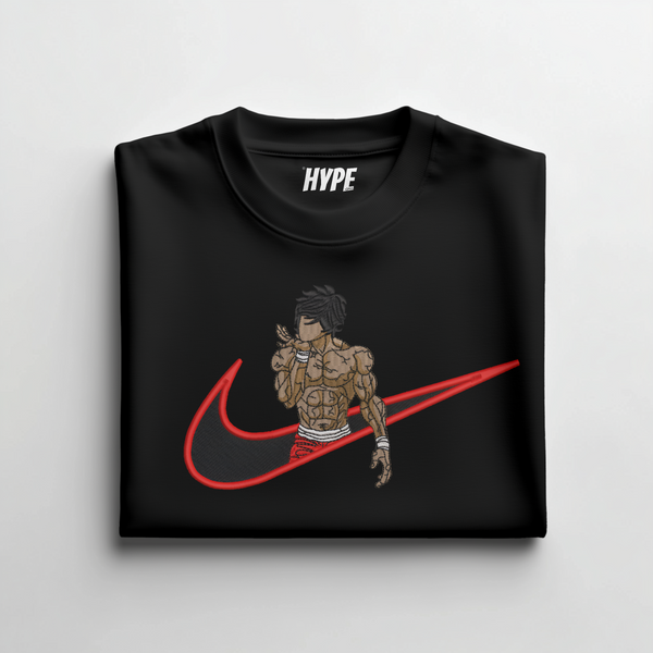 BAKI HANMA EMBROIDERED T-SHIRT