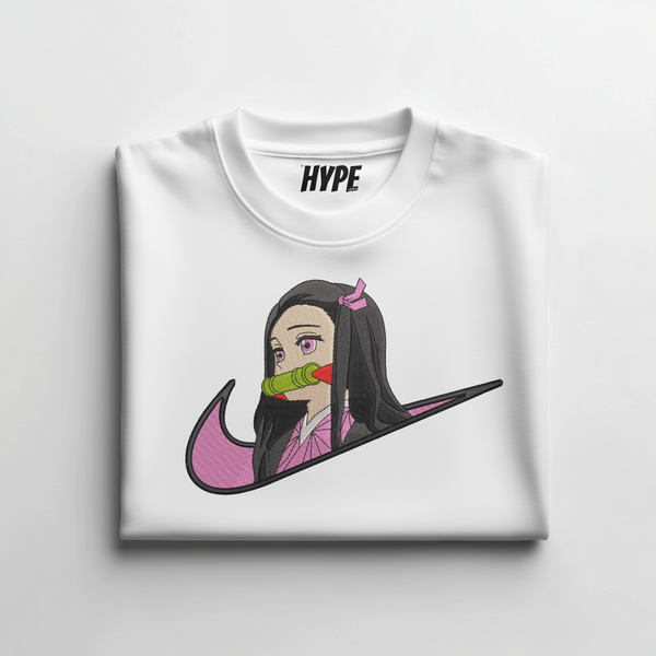 CUTE NEZUKO EMBROIDERED T-SHIRT