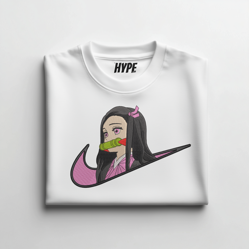 CUTE NEZUKO EMBROIDERED T-SHIRT