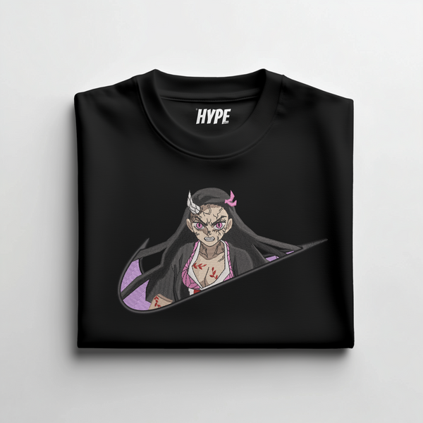 ANGRY NEZUKO EMBROIDERED T-SHIRT
