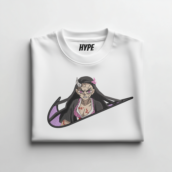 ANGRY NEZUKO EMBROIDERED T-SHIRT