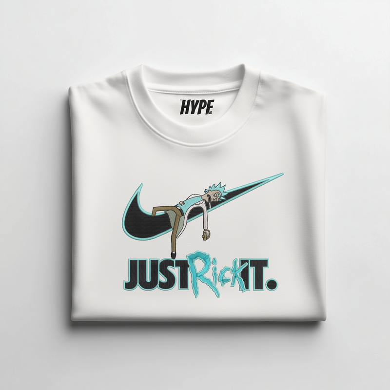 JUST RICK IT EMBROIDERED T-SHIRT