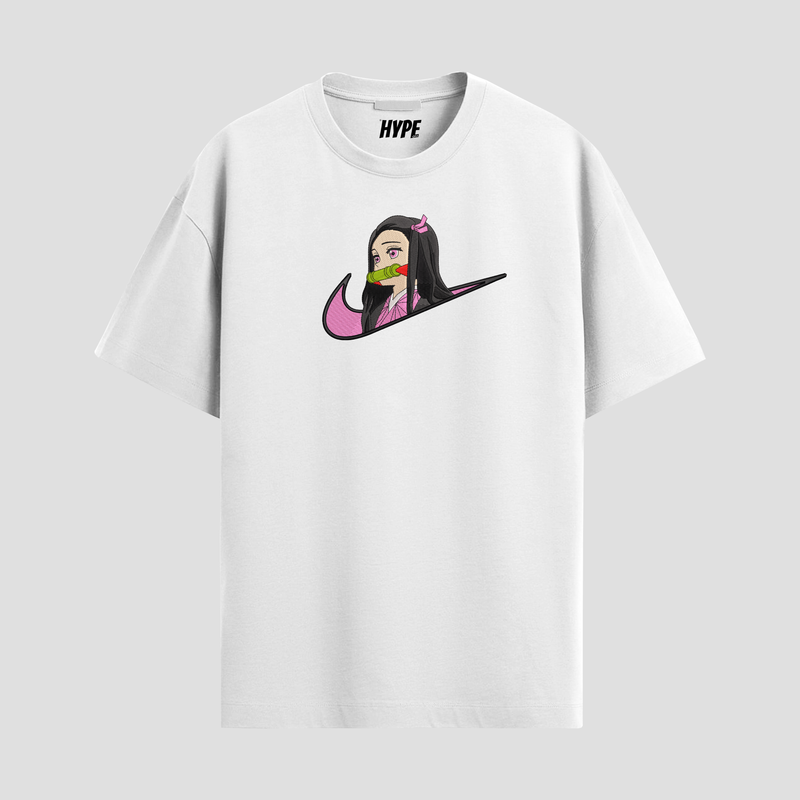 CUTE NEZUKO EMBROIDERED T-SHIRT